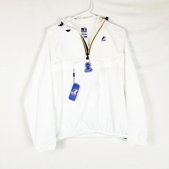 K-Way Jackets & Blazers - 🍍 NWT K-Way Packable White Rain Pullover Hoodie